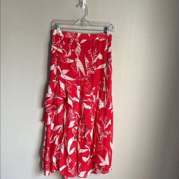 Tanya Taylor silk Parrot Tulip Sia Maxi Skirt 6 - Picture 2 of 14